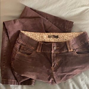 Prana brown straight leg corduroys